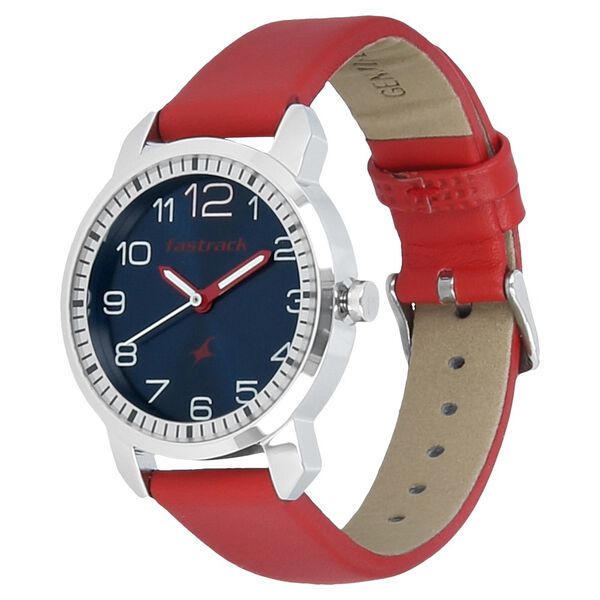 Fastrack Quartz Analog Blue Dial Leather Strap Watch for Girls - image number 1