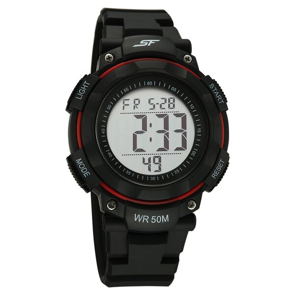 SF Digitals Digital Dial Black Strap Watch For Men - image number 0