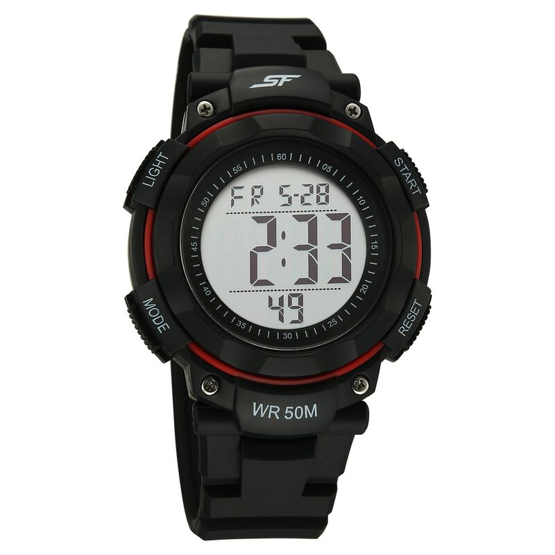 SF Digitals Digital Dial Black Strap Watch For Men