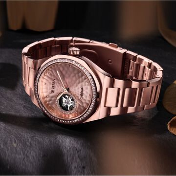 Titan Animalia Rose Gold Dial Women Watch With Stainless Steel Strap