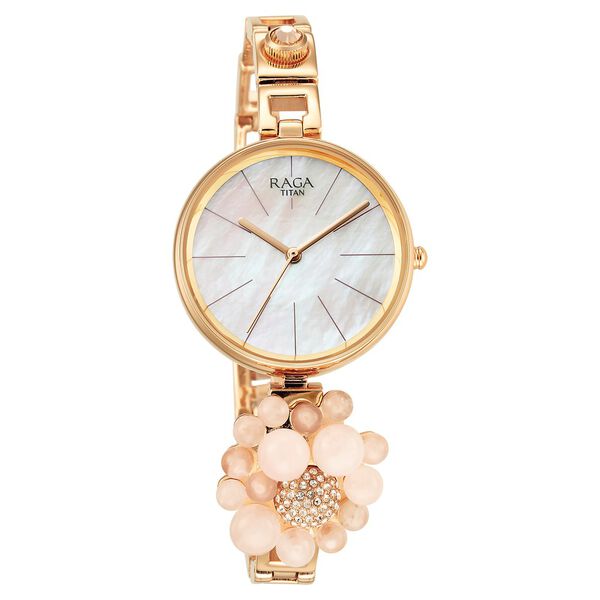 Titan Raga Delight Mother Of Pearl Dial Analog Metal Strap Watch for Women - image number 1