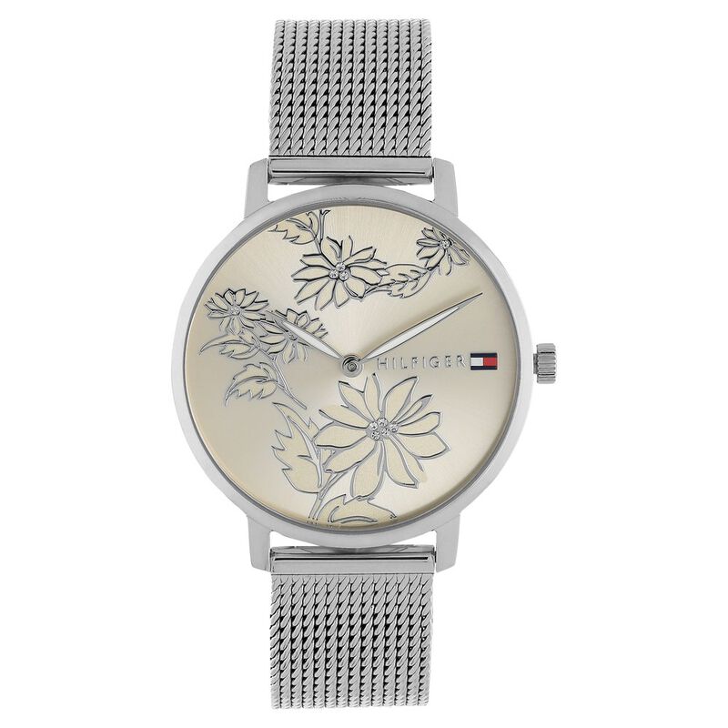 Tommy Hilfiger Quartz Analog Rose Gold Dial Stainless Steel Strap Watch for Women