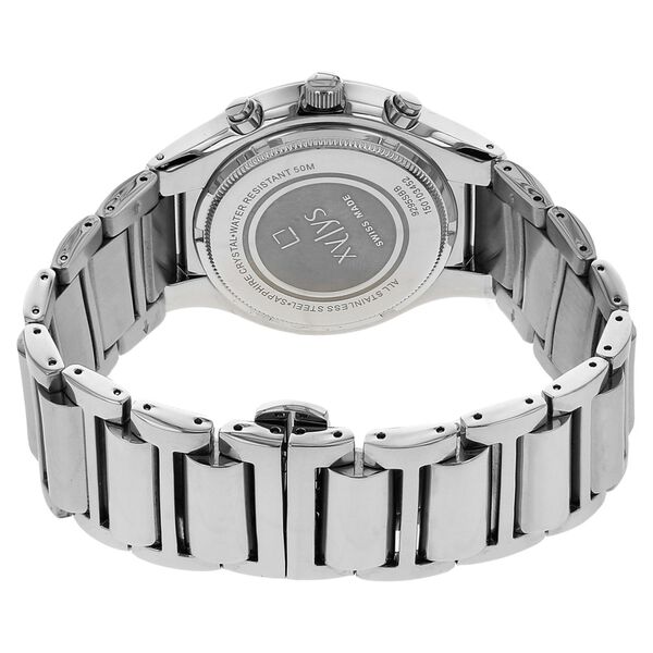 Xylys Swiss Chronograph Black Stainless Steel Strap and Blue Dial Watch For Men - image number 3