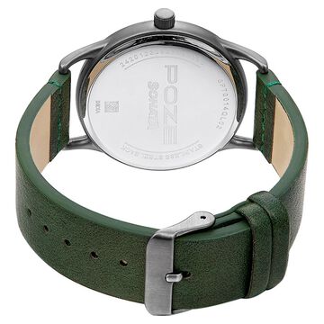 Poze by Sonata Quartz Analog Silver Dial PU Leather Strap Watch for Men