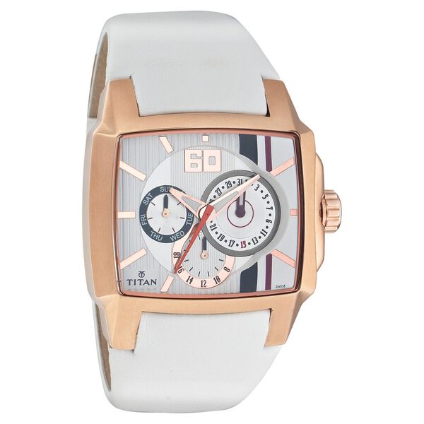 Titan Quartz Multifunction Silver Dial Watch for Men - image number 0