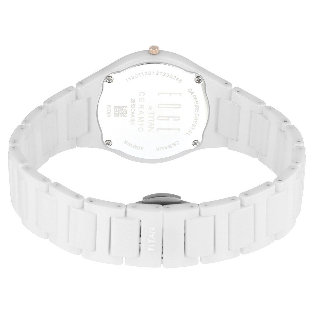 Titan ladies watches white strap discount