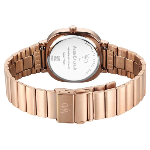 Fastrack Vyb Mirage Quartz Analog Green Dial Metal Strap Watch For Girls - image number 6