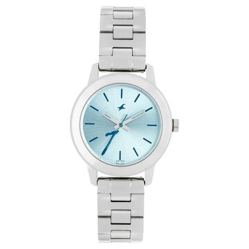 Fastrack Tropical Waters Quartz Analog Green Dial Metal Strap Watch for Girls