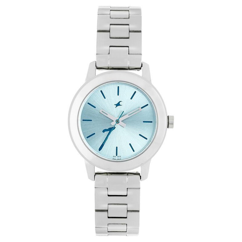 Fastrack Tropical Waters Quartz Analog Green Dial Metal Strap Watch for Girls