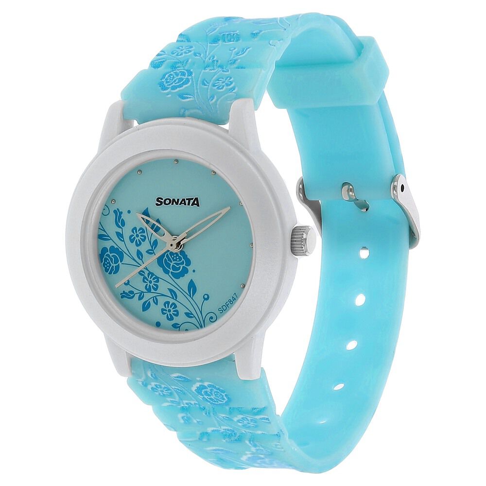Buy Online Sonata Sf By Sonata Blue Dial Women Watch With Plastic Strap nr8992pp06 Titan