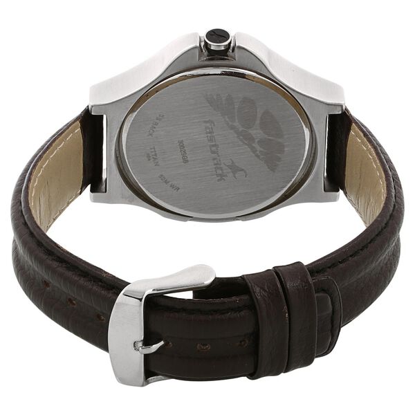 Buy Online Fastrack Quartz Analog Black Dial Leather Strap Watch for ...
