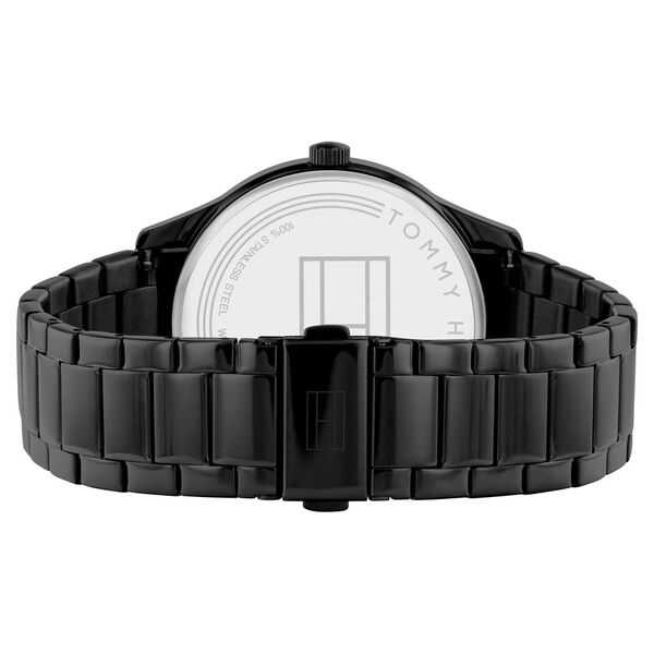 Tommy Hilfiger Multifunction Black Dial Stainless Steel Strap Watch For Men - image number 2