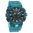 SF Analog Digital Orange Dial PU Strap Watch For Men