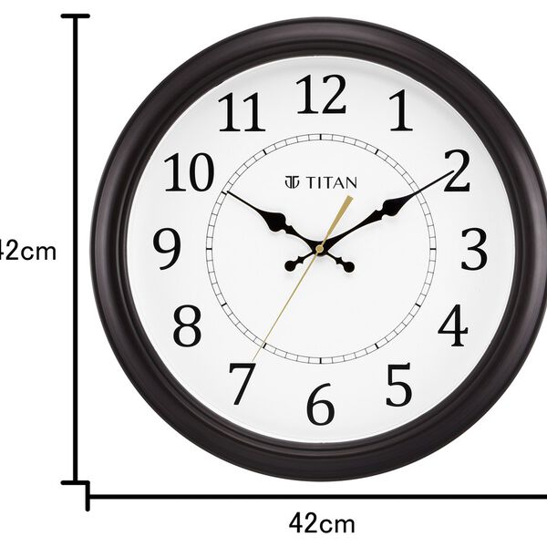 Classic White Wall Clock with Silent Sweep Technology - 42.0 cm x 42.0 cm (Large) - image number 5
