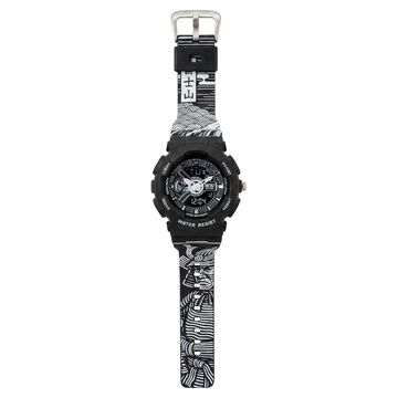 Zoop Samurai Quartz Digital Watch For Boys With Black Dial Black Polyether Strap From House Of Titan