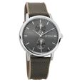 Titan Athleisure Grey Dial Analog Leather Strap Watch for Men
