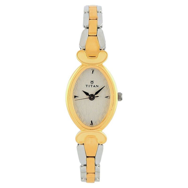 Titan Quartz Analog Silver Dial Watch for Women