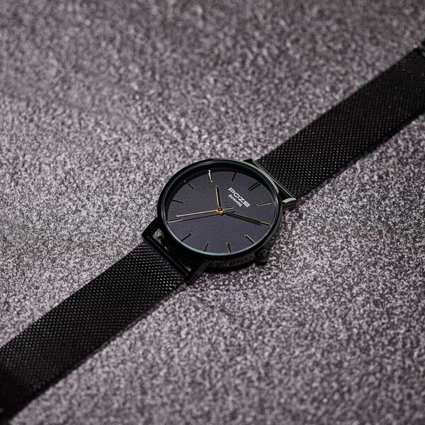 Sonata Poze Quartz Analog Black Dial Black Metal Strap Watch For Men - image number 0