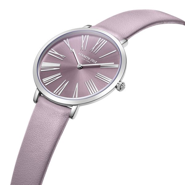 Kenneth Cole Quartz Analog Purple Dial Purple Leather Strap Watch for Women - image number 3