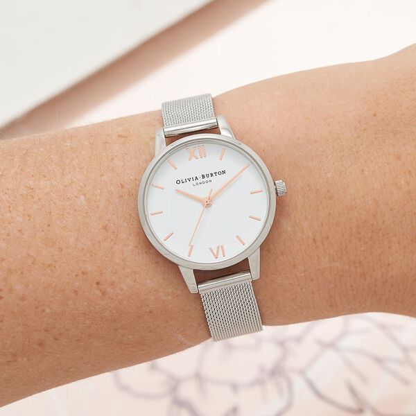 Olivia Burton Quartz Analog White Dial Stainless Steel Strap Watch for Women - image number 3