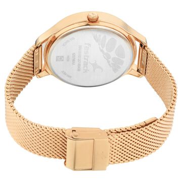 Fastrack Ruffles Quartz Analog with Day and Date Black Dial Stainless Steel Strap Watch for Girls