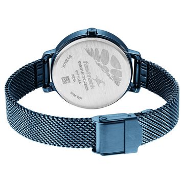 Fastrack Younique Quartz Analog Blue Dial Stainless Steel Strap Watch for Girls