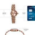 Poze Poze Quartz Analog Pink Dial Rose Gold Metal Strap Watch For Women - image number 3