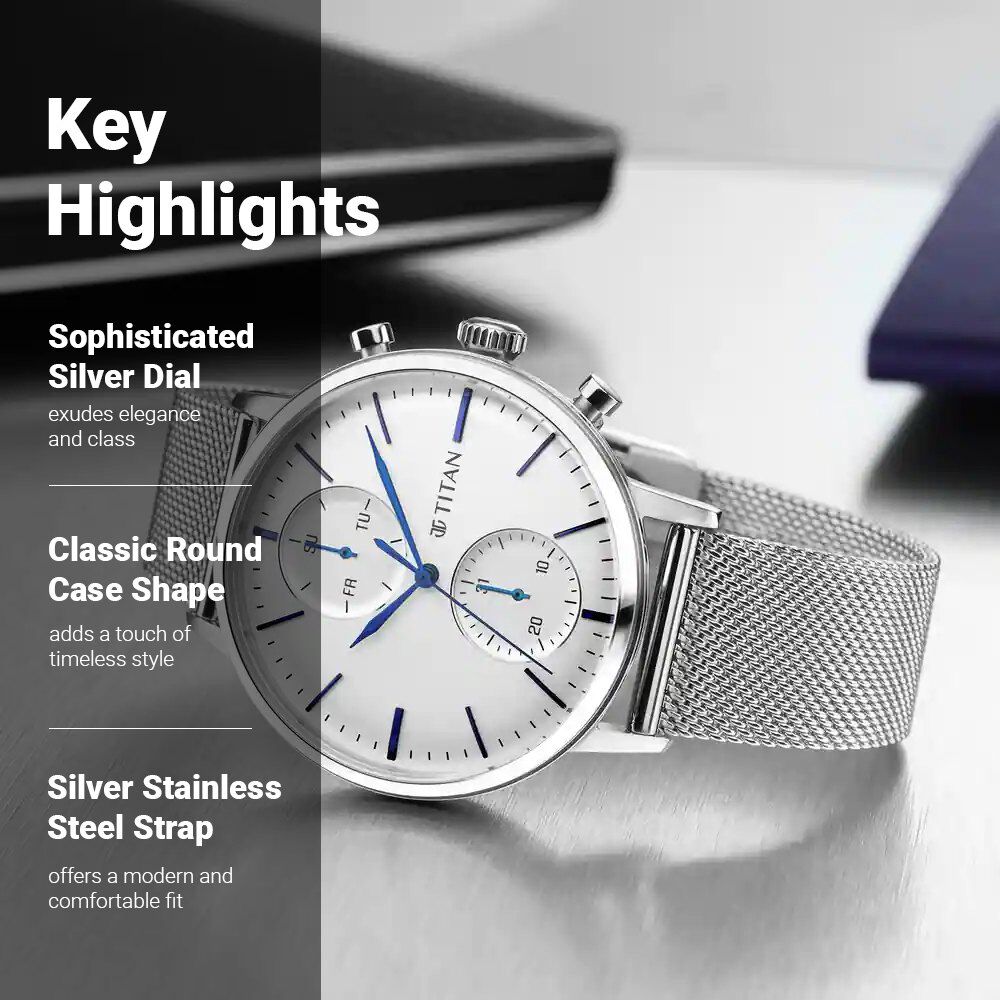 Silver hot sale case watch