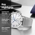 Titan Light Leathers Multifunction Silver Dial Silver Stainless Steel Strap Watch For Men - image number 2
