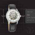 Titan Automatic Silver Dial Black Leather Strap Watch for Men - image number 6