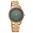 Titan Purple Sports Fashion Quartz Analog Green Dial Rose Gold Stainless Steel Strap Watch For Women - image number 1