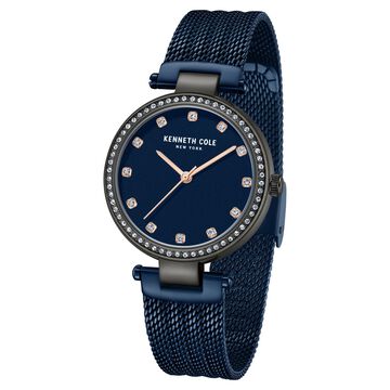 Kenneth Cole Quartz Analog Blue Dial Stainless Steel Strap Watch For Women