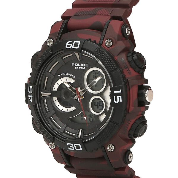 Police Quartz Chronograph Black Dial Silicone Strap Watch for Men - image number 1
