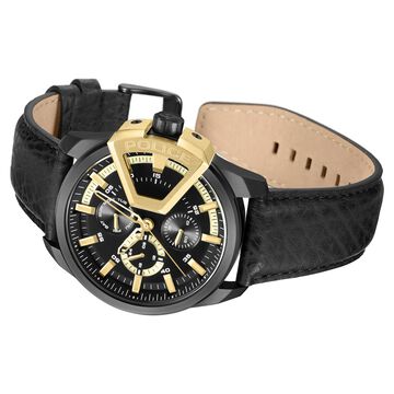 Police Black Dial Quartz Multifunction Watch for Men
