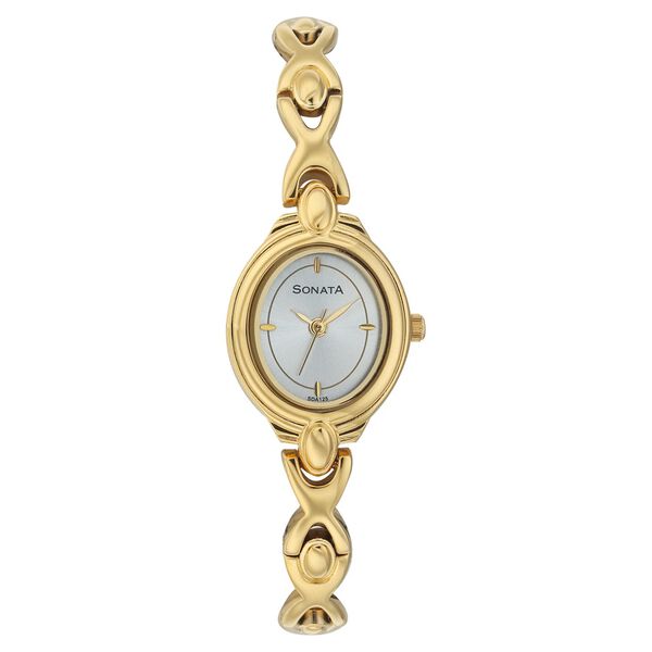Sonata Quartz Analog Champagne Dial Strap Watch for Women - image number 0