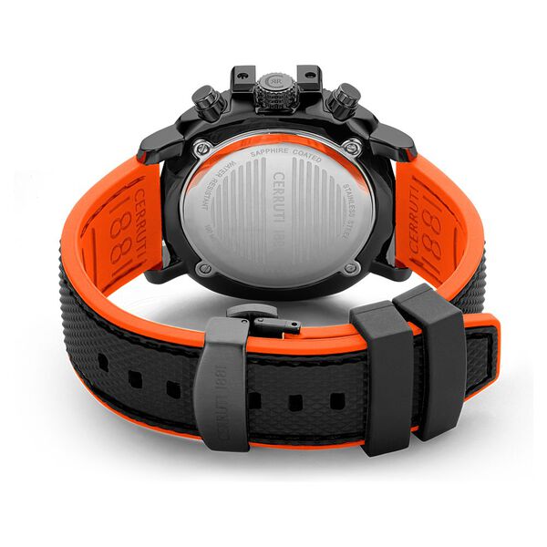 Cerruti 1881 Black Dial Silicone Strap Watch for Men - image number 5