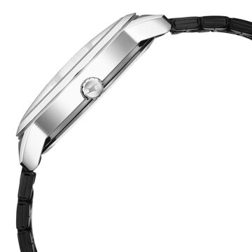 Fastrack Opulence Quartz Analog with Date Black Dial Stainless Steel Strap Watch for Guys