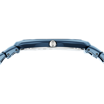 Titan Edge Fumage Quartz Analog Blue Dial Blue Ceramic Strap Watch For Men