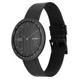 Titan Edge Carbon Fibre Quartz Analog Black Dial Leather Strap Unisex Watch - image number 2