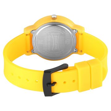 Sonata Splash Quartz Analog Yellow Dial Plastic Strap Watch for Women