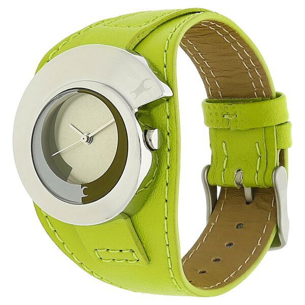 Fastrack Quartz Analog Grey Dial Leather Strap Watch for Girls - image number 1