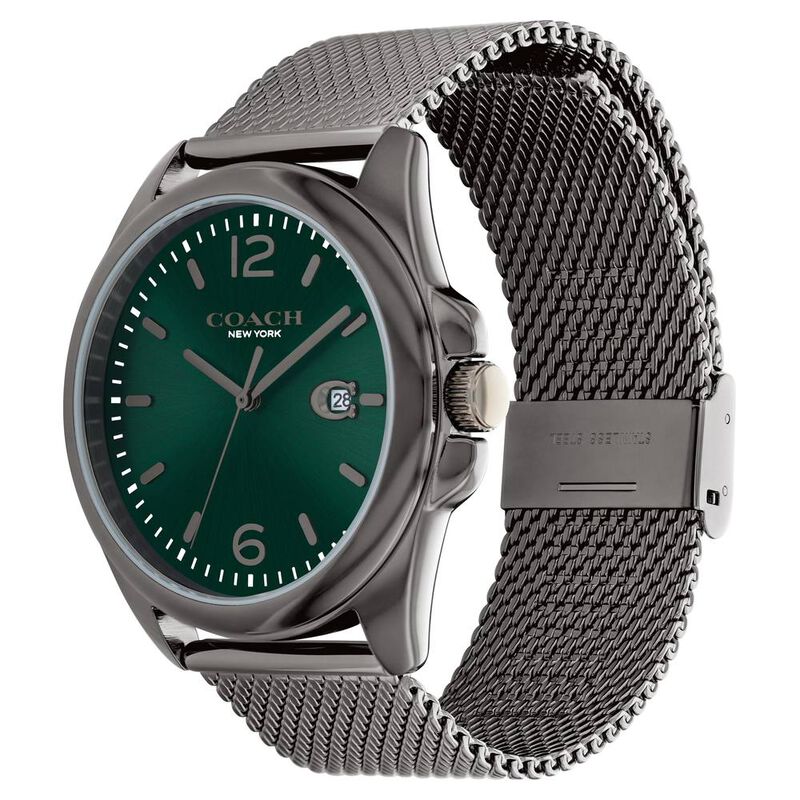 Coach Quartz Analog Green Dial Stainless Steel Strap Watch for Men - image number 1