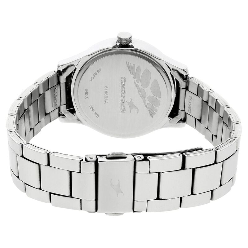 Fastrack Quartz Analog Silver Dial Stainless Steel Strap Watch for Girls - image number 3