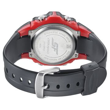 SF Digital Dial Black PU Strap Watch for Men