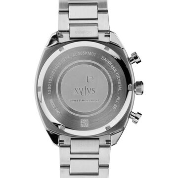 Xylys Swiss Chronograph Silver Stainless Steel Strap White Dial Watch For Men