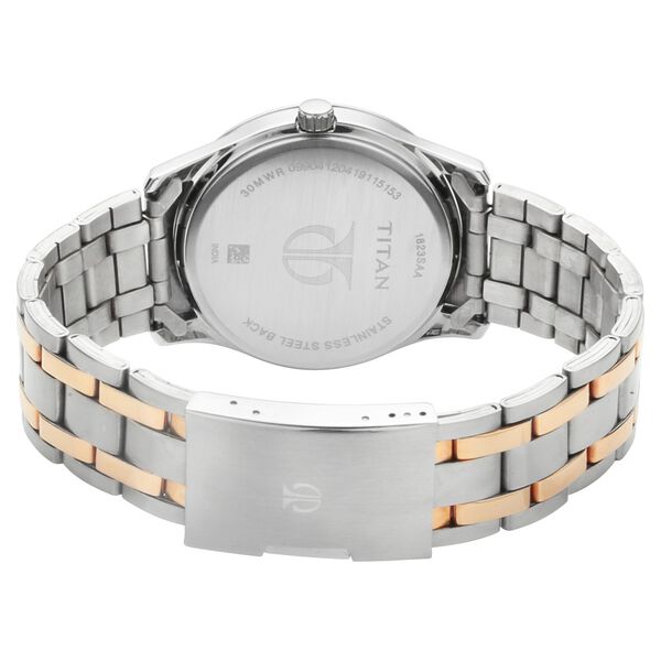 Titan Quartz Analog with Date Silver Dial Stainless Steel Strap Watch for Men - image number 4