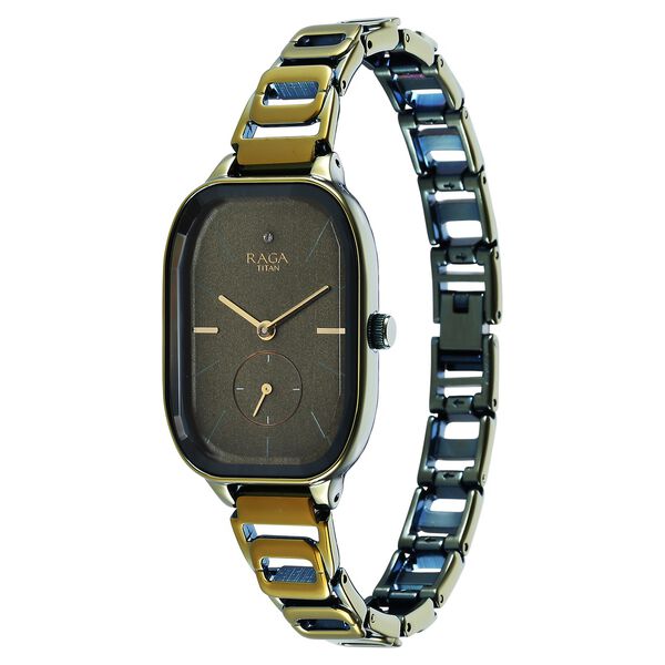 Titan Raga Chic Quartz Analog Green Dial Green Metal Strap Watch for Women - image number 2