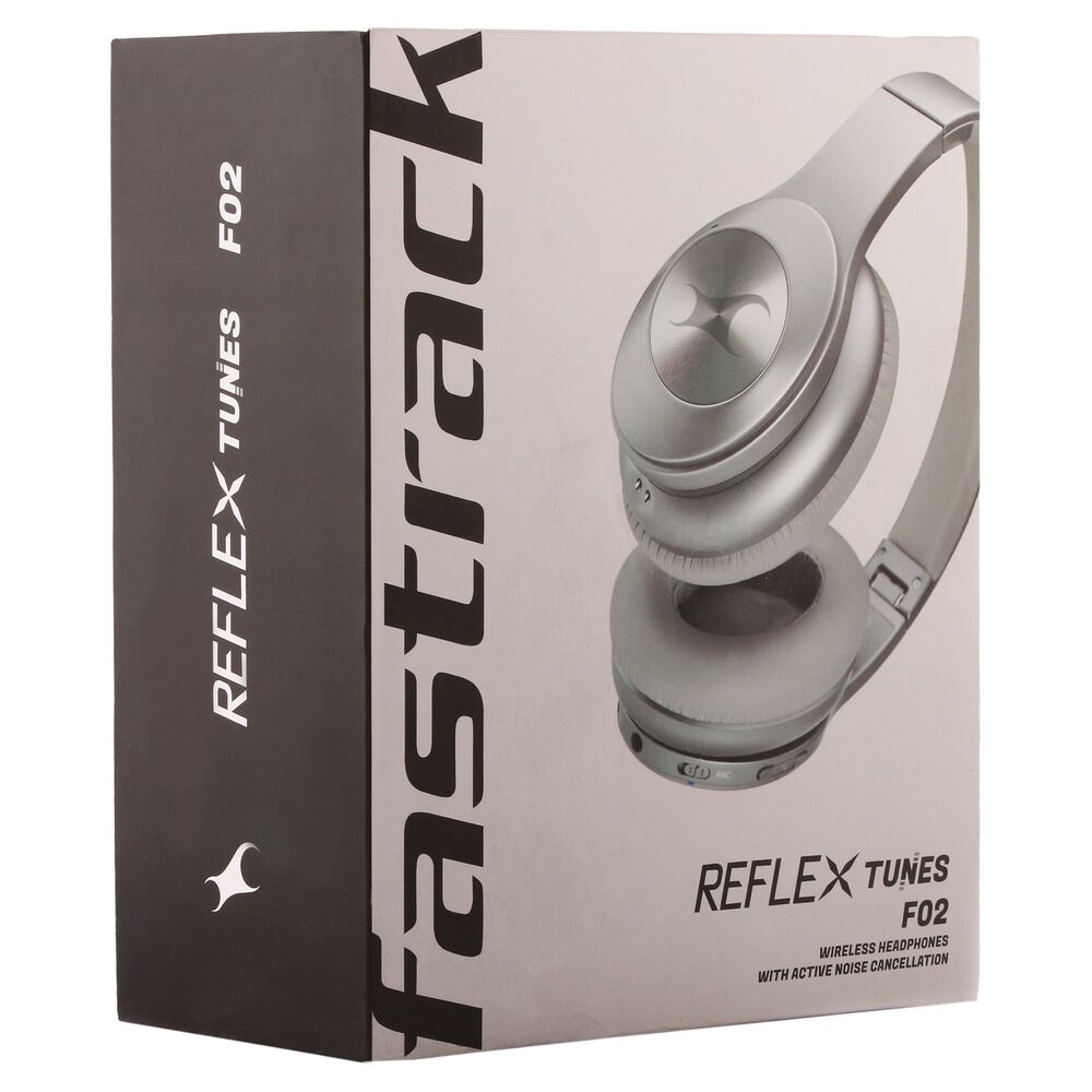 Buy Online Reflex Tunes Over The Head Active Noise Cancelling ANC Headphones Grey fo2gra02 Titan