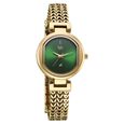 Vyb Seeker By Fastrack Quartz Analog Green Dial Golden Stainless Steel Strap Watch For Girls - image number 2