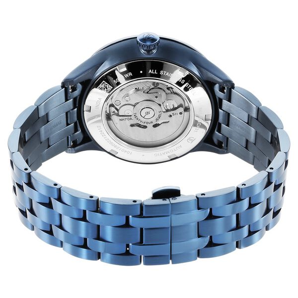 Titan Metal Mechanicals Blue Dial Blue Stainless Steel Strap Watch for Men - image number 6